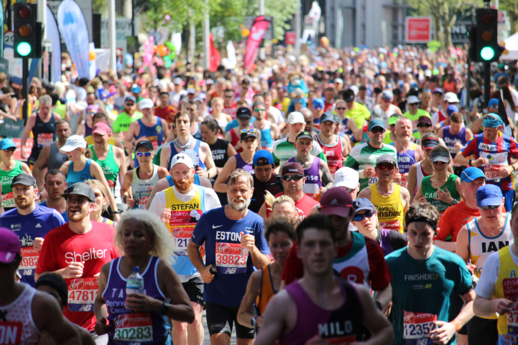 People running the London Marathon